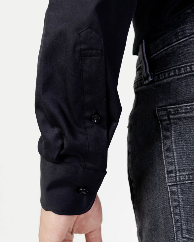 Camicia manica lunga Selected SLHREGETHAN SHIRT LS CLASSIC B NOOS Nero - Foto 4