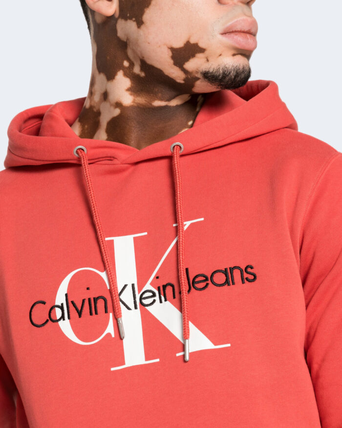 Felpa con cappuccio Calvin Klein SEASONAL MONOGRAM RE Arancione – 80938