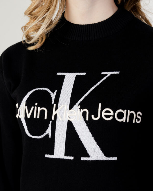Maglione Calvin Klein Jeans MONOGRAM LOOSE SWEAT Nero - Foto 2