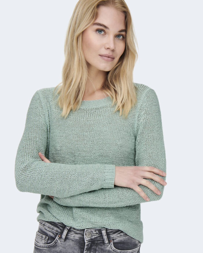 Maglione Only ONLGEENA XO L/S PULLOVER KNT NOOS Verde ice – 53063