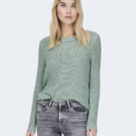 Maglione Only ONLGEENA XO L/S PULLOVER KNT NOOS Verde ice - Foto 4