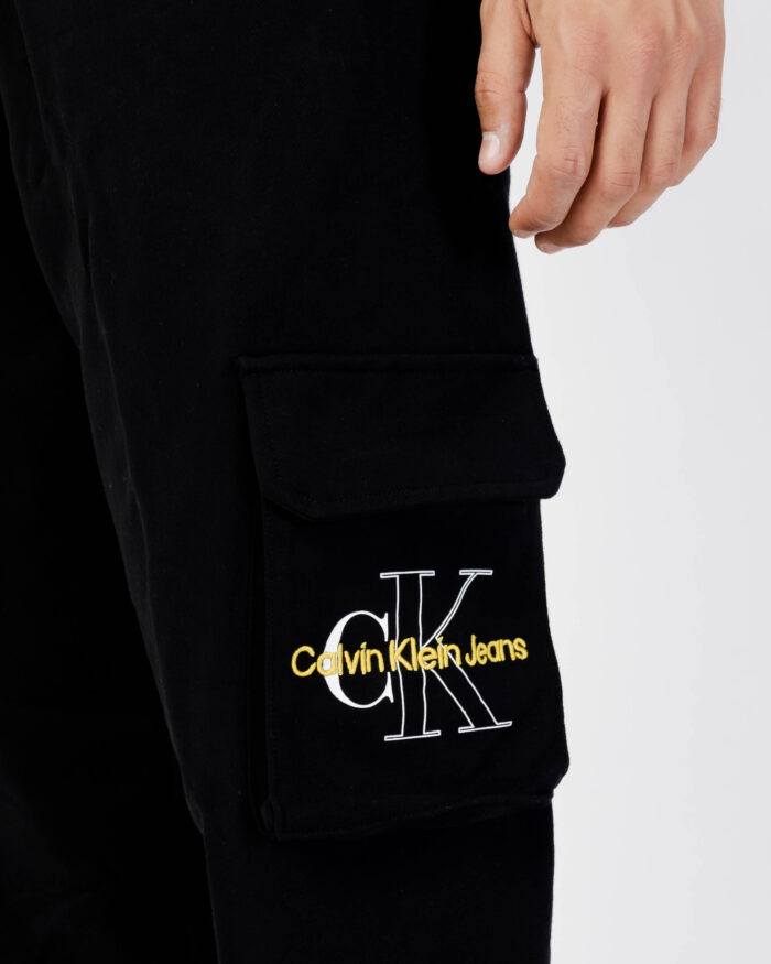Pantaloni sportivi Calvin Klein TWO TONE MONOGRAM HW Nero – 81186