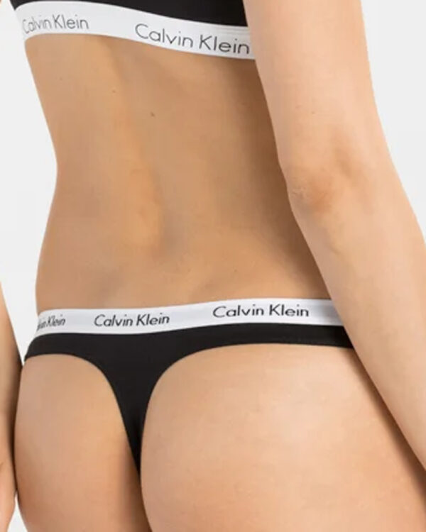 Slip e perizoma Calvin Klein Underwear THONG 3PK Nero - Foto 4