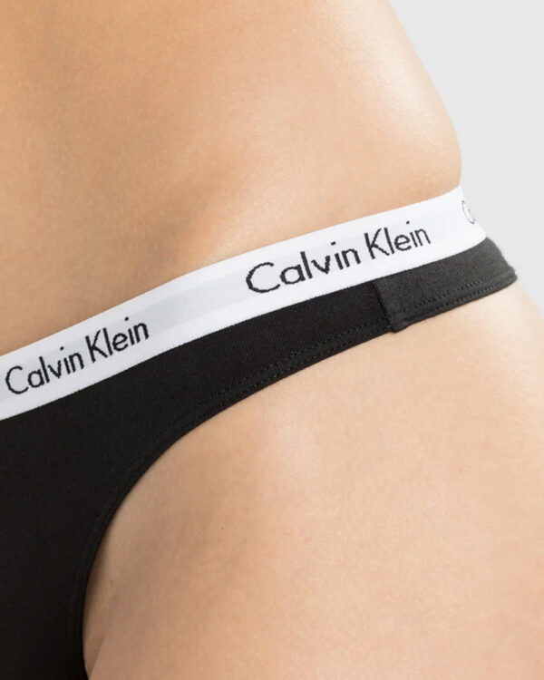 Slip e perizoma Calvin Klein Underwear THONG 3PK Nero - Foto 5