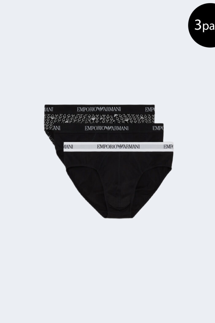 Slip Emporio Armani Underwear 3-PACK BRIEF Nero – 88981