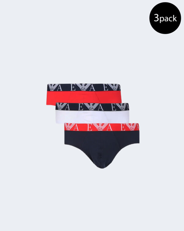 Slip Emporio Armani Underwear 3 PACK BRIEF Rosso - Foto 1