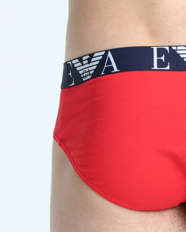 Slip Emporio Armani Underwear 3 PACK BRIEF Rosso - Foto 3