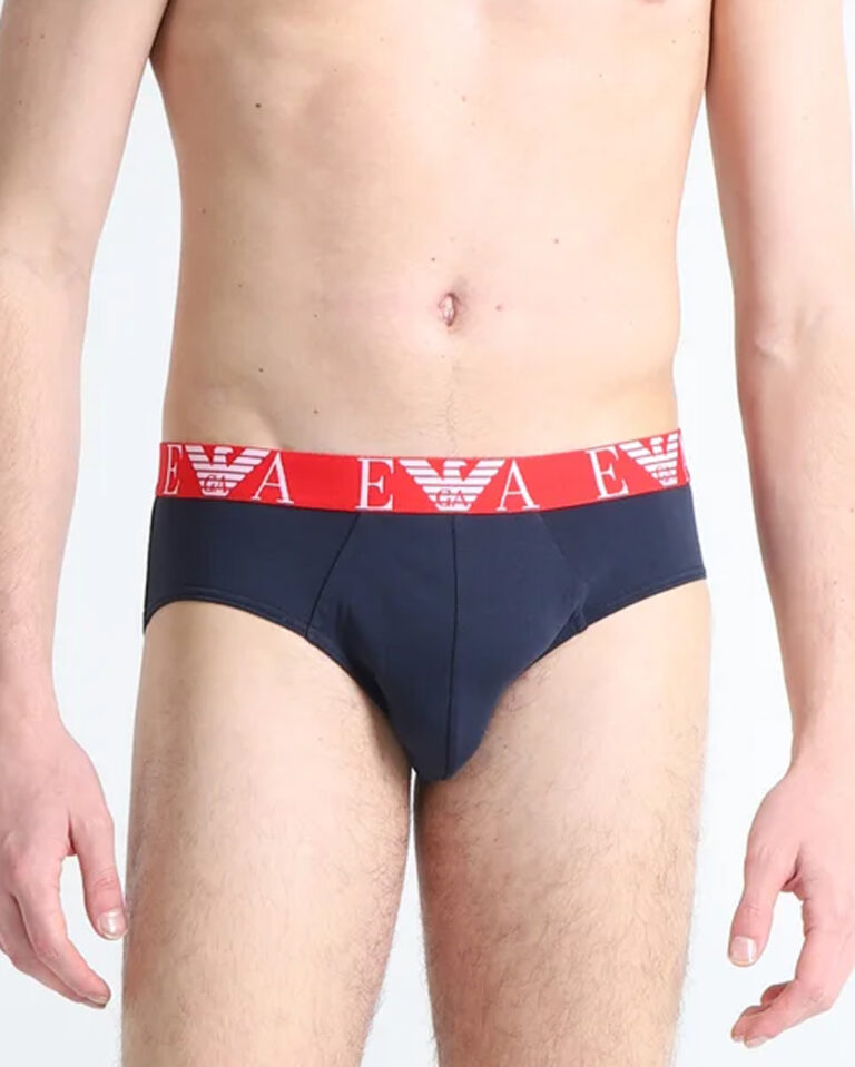 Slip Emporio Armani Underwear 3 PACK BRIEF Rosso - Foto 5