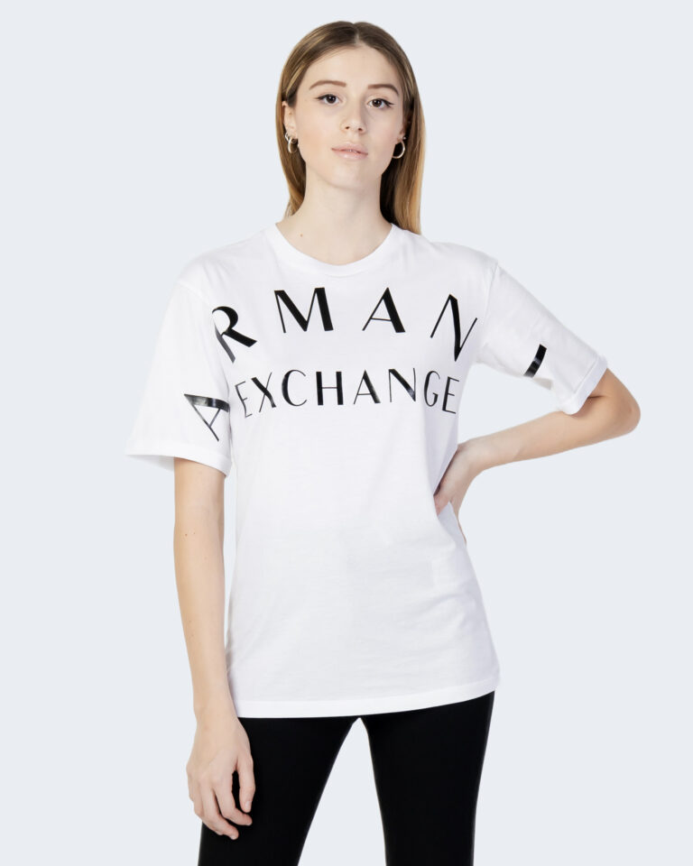 T-shirt Armani Exchange LOGO BIG Bianco - Foto 3