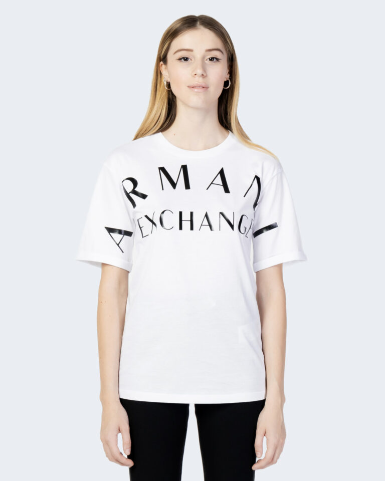 T-shirt Armani Exchange LOGO BIG Bianco - Foto 4