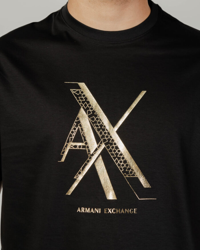 T-shirt Armani Exchange BIG LOGO Black gold – 92085