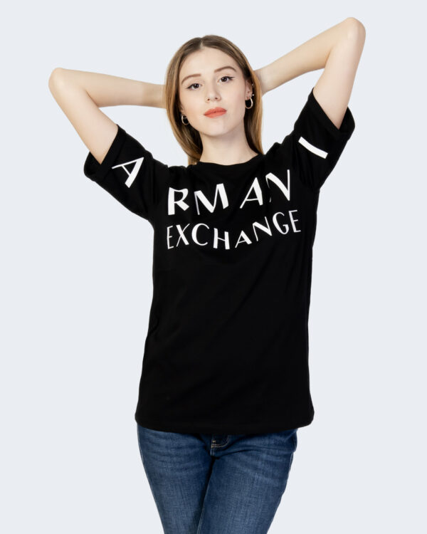 T-shirt Armani Exchange LOGO BIG Nero - Foto 1