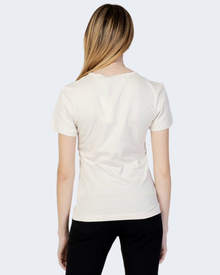 T-shirt Calvin Klein Jeans GLOSSY MONOGRAM SLIM Beige - Foto 3