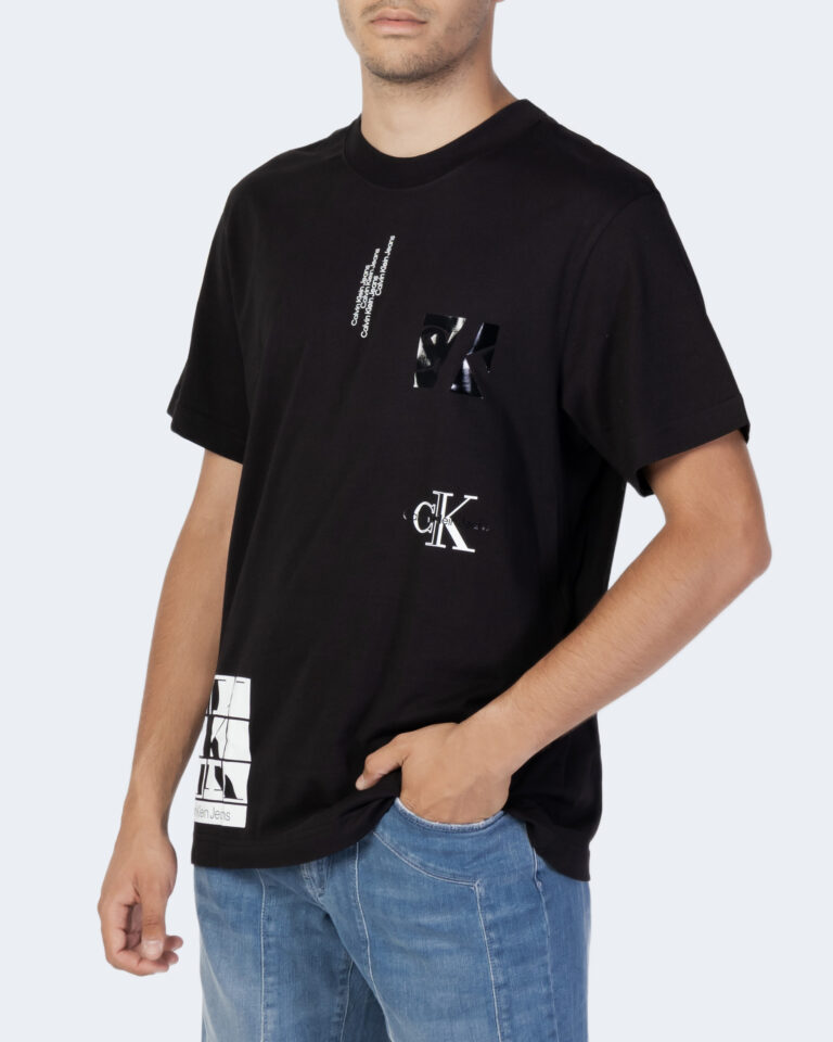 T-shirt Calvin Klein Jeans URBAN MULTI GRAPHIC Nero - Foto 1