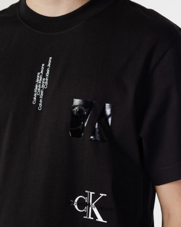 T-shirt Calvin Klein Jeans URBAN MULTI GRAPHIC Nero - Foto 2