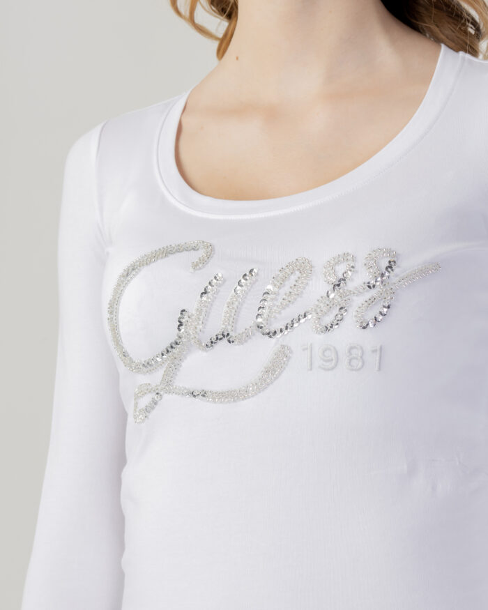 T-shirt Guess LS CN BRYANNA TEE Bianco – 90914