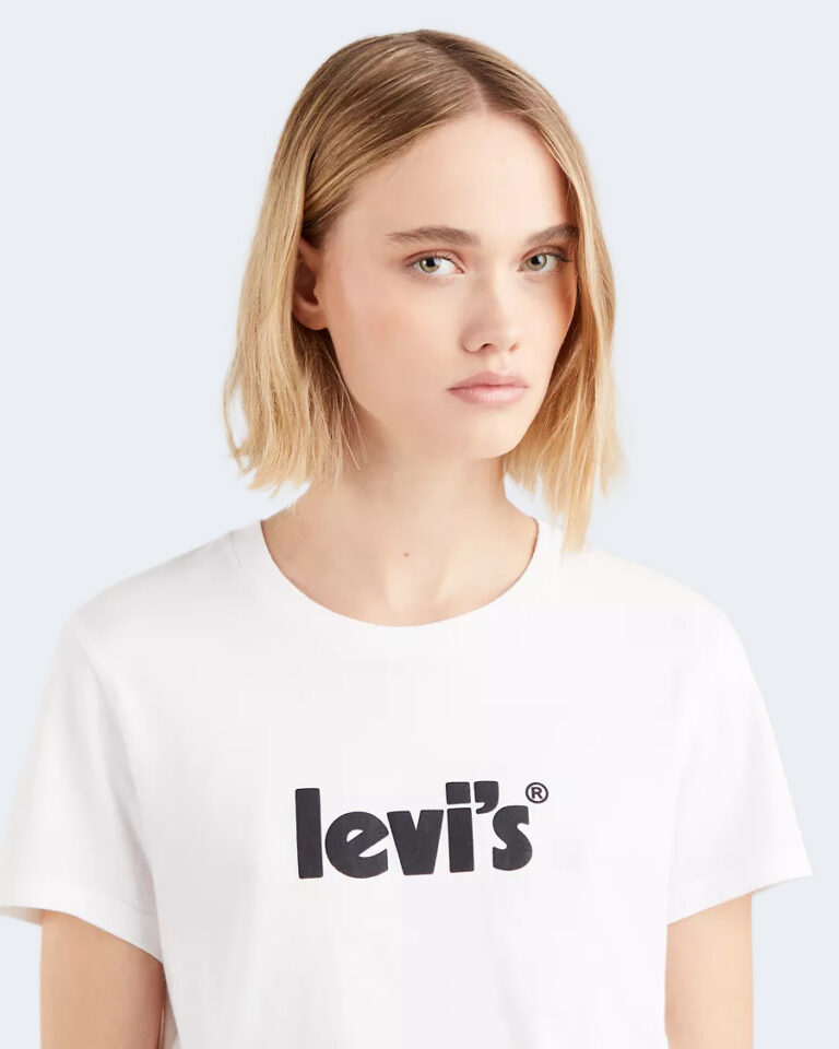 T-shirt Levi's® THE PERFECT TEE SEASONAL POSTER LOGO SUG 17369-1755 Bianco - Foto 3