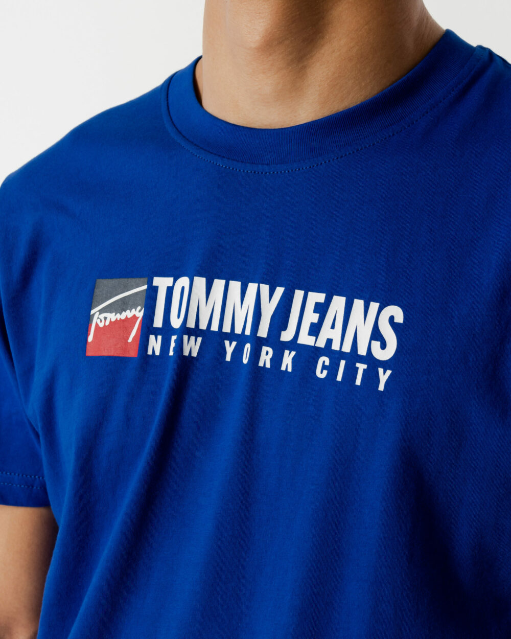 T-shirt Tommy Hilfiger Jeans TJM ENTRY ATHLETICS Azzurro - Foto 2