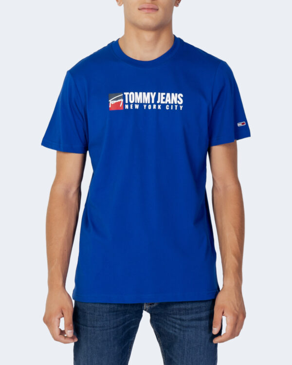 T-shirt Tommy Hilfiger Jeans TJM ENTRY ATHLETICS Azzurro - Foto 1