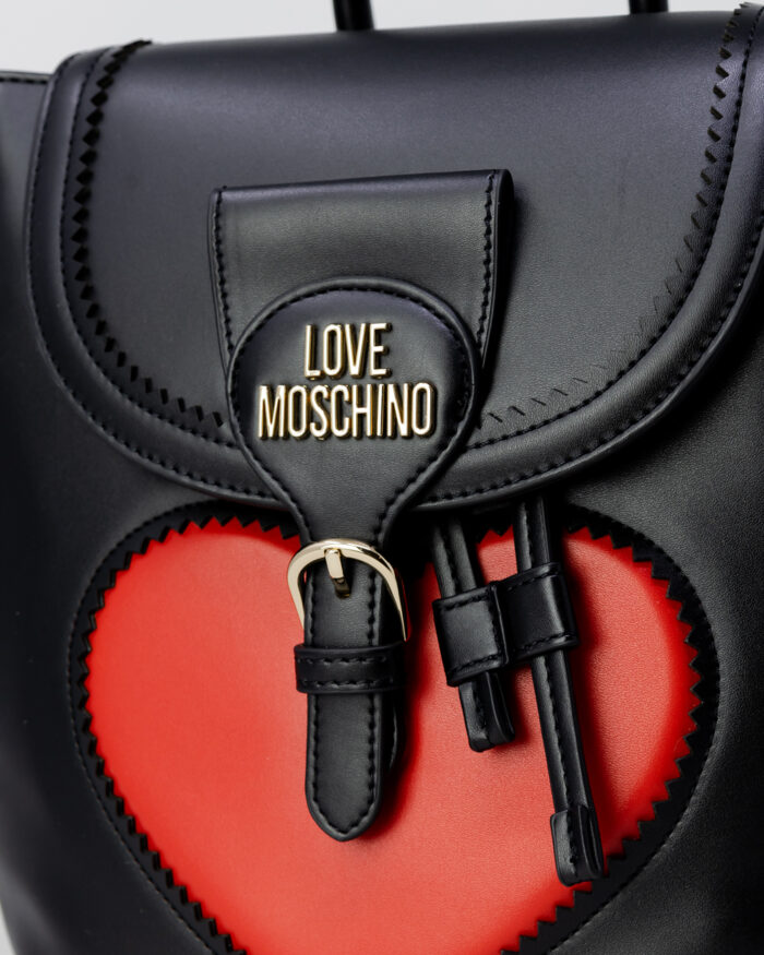 Zaino Love Moschino CUORE ROSSO FRONTALE Nero – 92212
