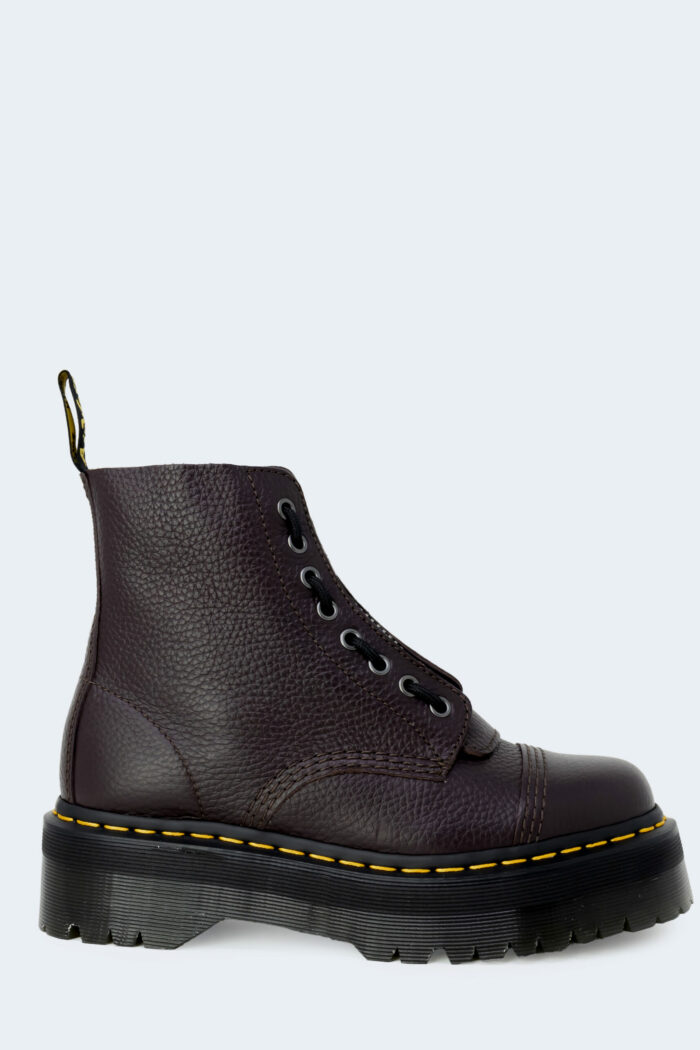 Anfibi Dr. Martens Sinclair Burgundy Milled Nappa Prugna