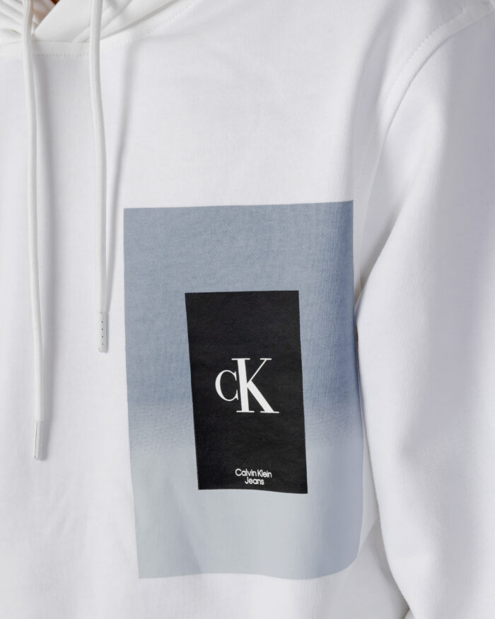 Felpa con cappuccio Calvin Klein CK ILLUMINATED BOX H Bianco – 91503