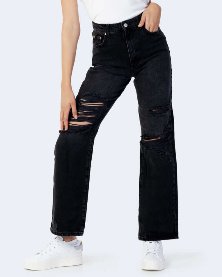 Jeans slim Only ONLCAMILLE  EX HW WIDE DEST BL JNS DOT - 15263461 Nero - Foto 1