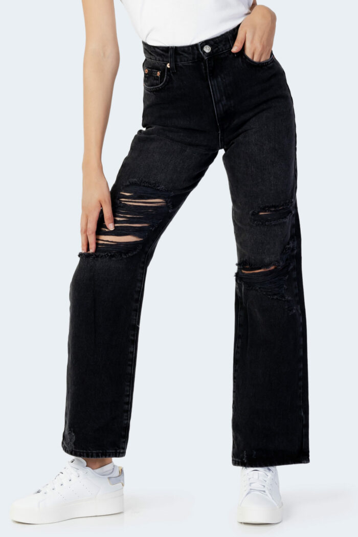 Jeans slim Only ONLCAMILLE  EX HW WIDE DEST BL JNS DOT – 15263461 Nero – 91223