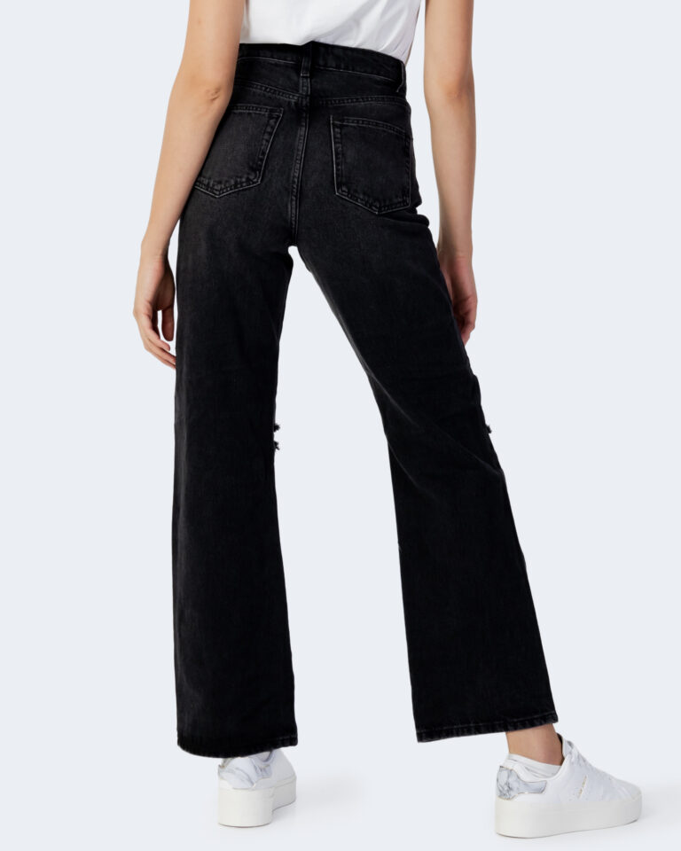 Jeans slim Only ONLCAMILLE  EX HW WIDE DEST BL JNS DOT - 15263461 Nero - Foto 3