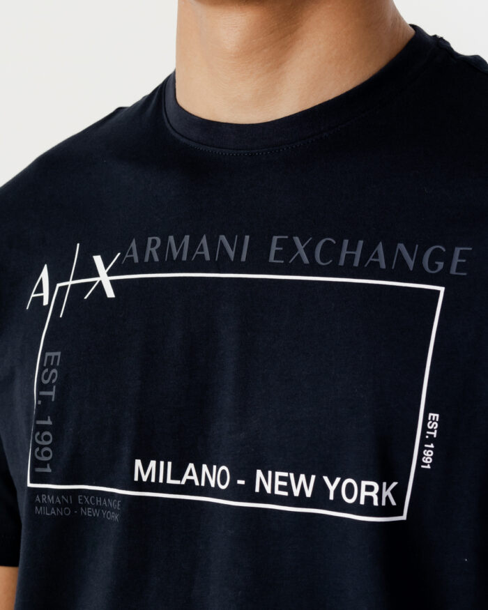 T-shirt Armani Exchange Logo Blu – 90473