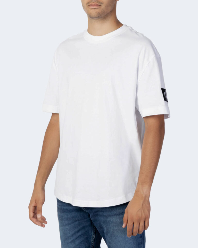 T-shirt Calvin Klein Jeans MONOLOGO BADGE OVERS Bianco - Foto 1