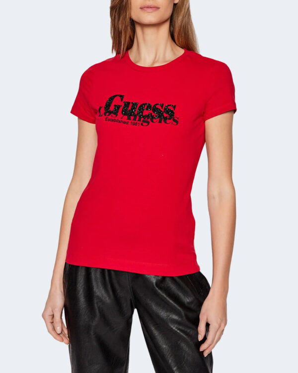 T-shirt Guess SS CN ASTRELLE TEE Rosso - Foto 1