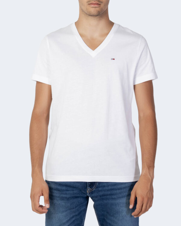 T-shirt Tommy Hilfiger Jeans TJM ORIGINAL JERSEY V NECK TEE Bianco - Foto 3