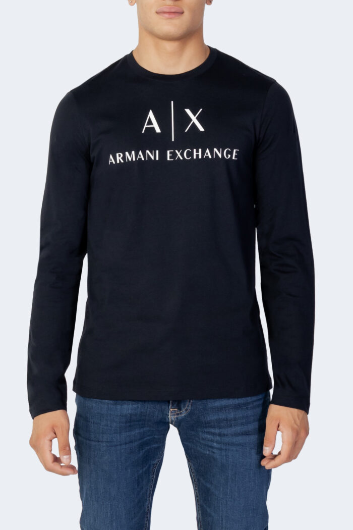 T-shirt manica lunga Armani Exchange  Blu