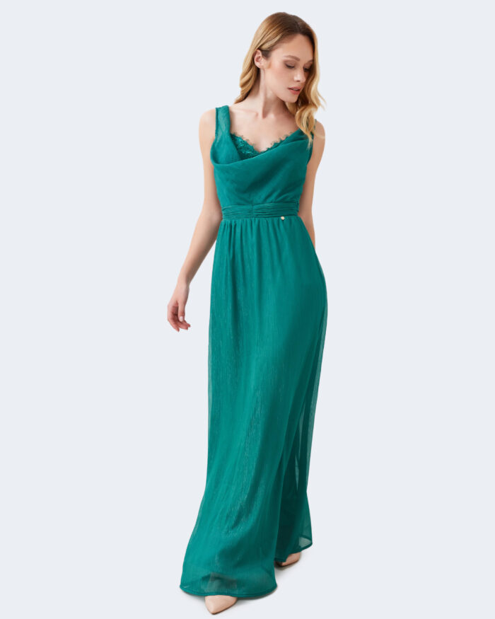 Vestito lungo Rinascimento Lungo in Lurex Verde – 95461