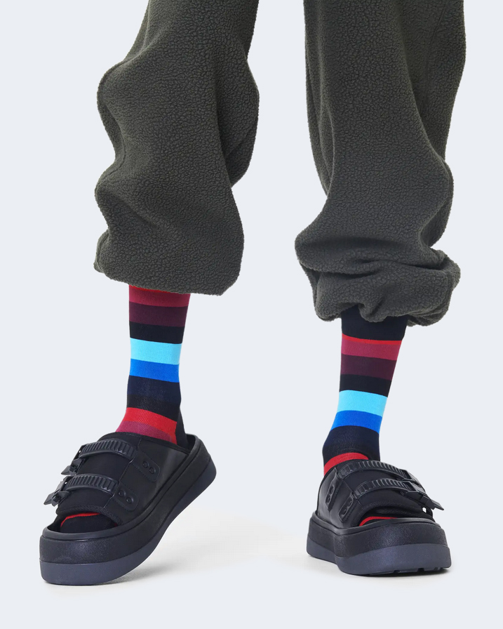 Calzini Lunghi Happy Socks STRIPE SOCK Nero – 96028