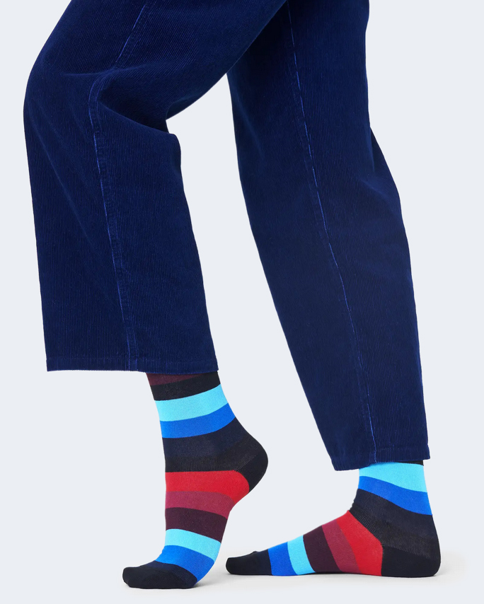 Calzini Lunghi Happy Socks STRIPE SOCK Nero - Foto 3