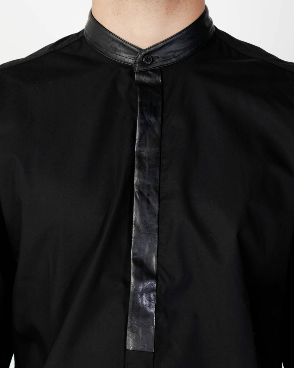 Camicia manica lunga Antony Morato PROFILO IN ECOPELLE Nero - Foto 2