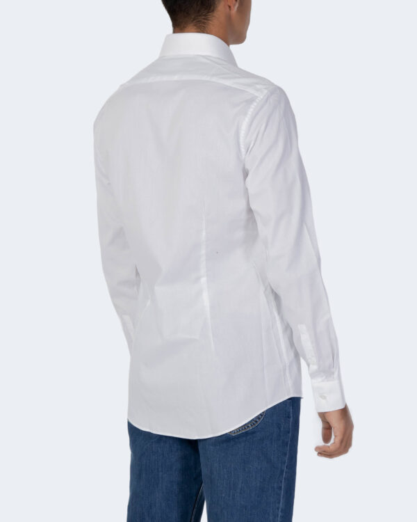 Camicia manica lunga Calvin Klein Jeans DOBBY EASY CARE SLIM SHIRT Bianco - Foto 5