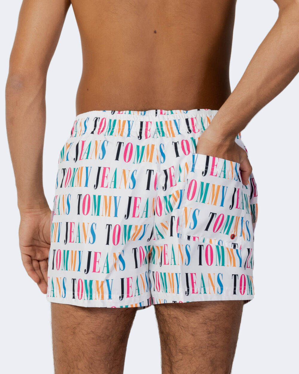 Costume da bagno Tommy Hilfiger Jeans SF SHORT DRAWSTRING-PRINT Bianco - Foto 4