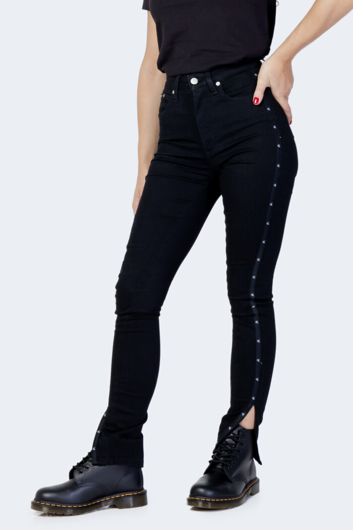 Jeans slim Calvin Klein HIGH RISE SUPER SKIN Nero – 91393