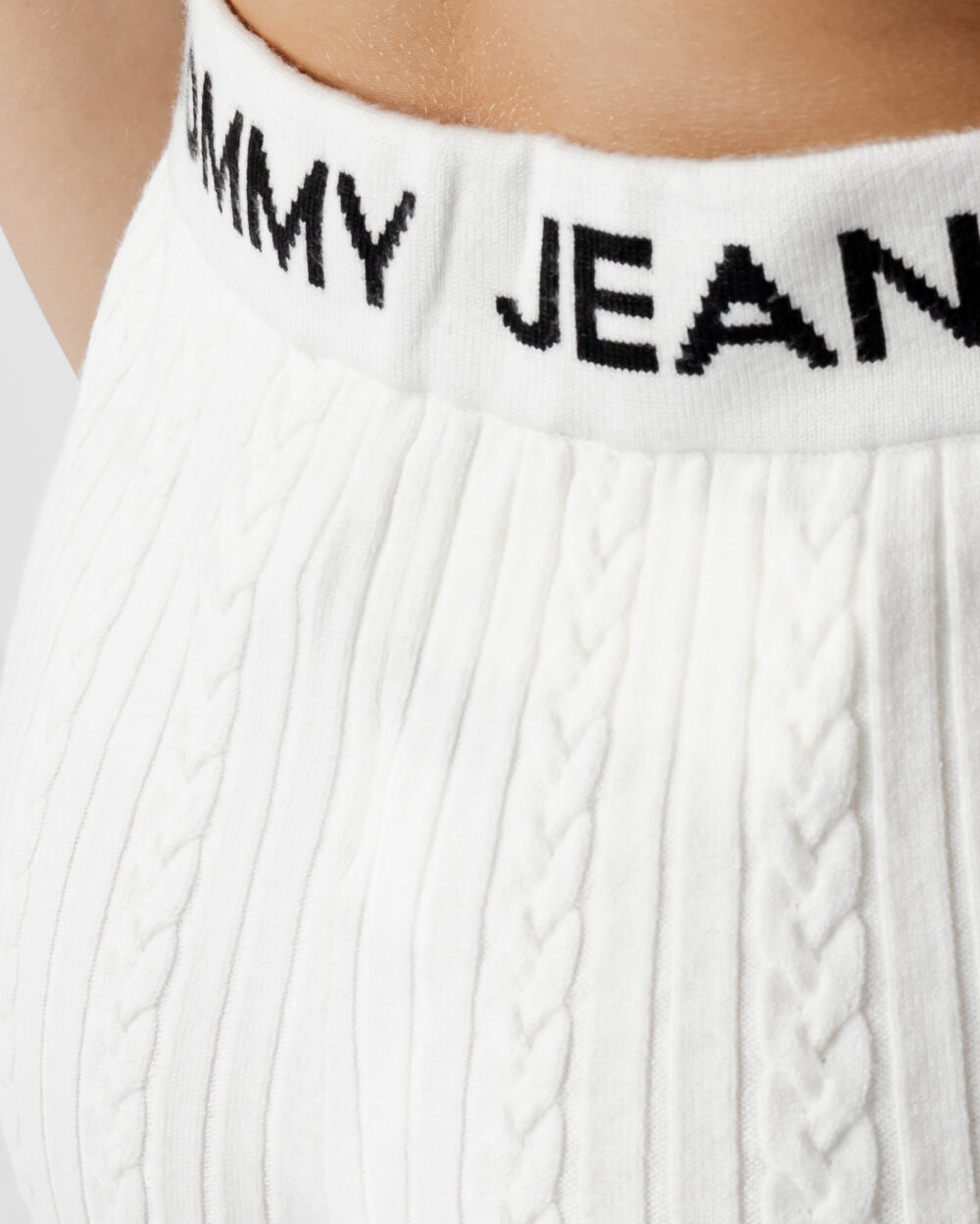 Pantaloni bootcut Tommy Hilfiger Jeans TJW CABLE KNIT PANTS Bianco - Foto 2