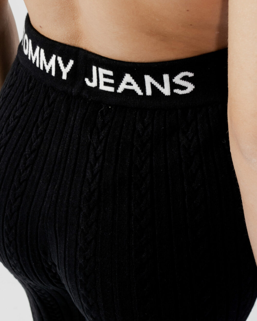 Pantaloni bootcut Tommy Hilfiger Jeans TJW CABLE KNIT PANTS Nero - Foto 2