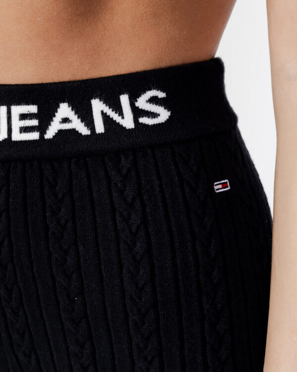 Pantaloni bootcut Tommy Hilfiger Jeans TJW CABLE KNIT PANTS Nero - Foto 4