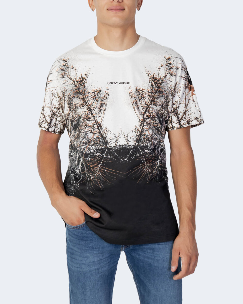 T-shirt Antony Morato T-SHIRT REGULAR FIT IN COTONE Crema - Foto 1