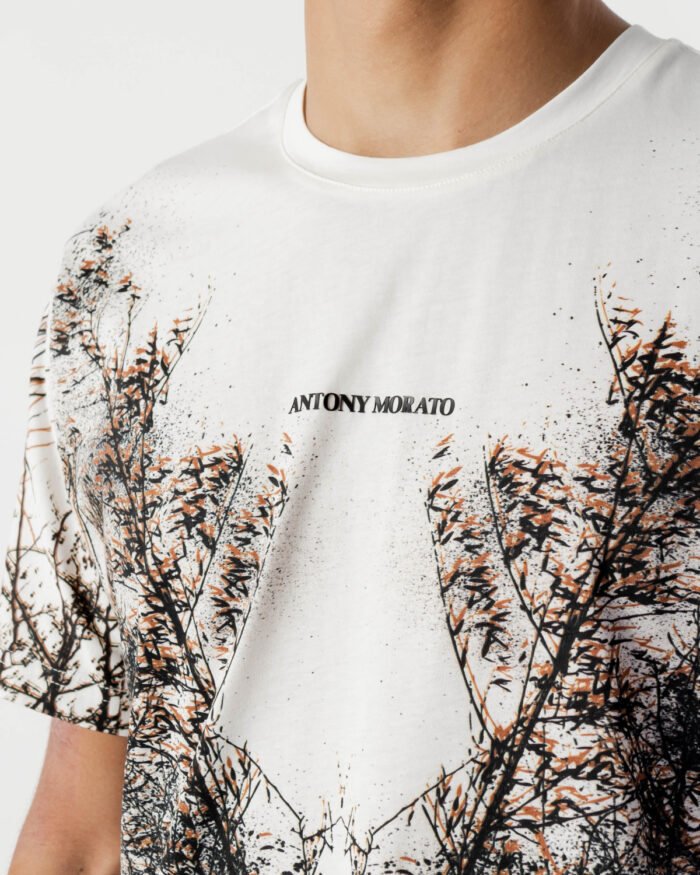 T-shirt Antony Morato T-SHIRT REGULAR FIT IN COTONE Crema – 95813