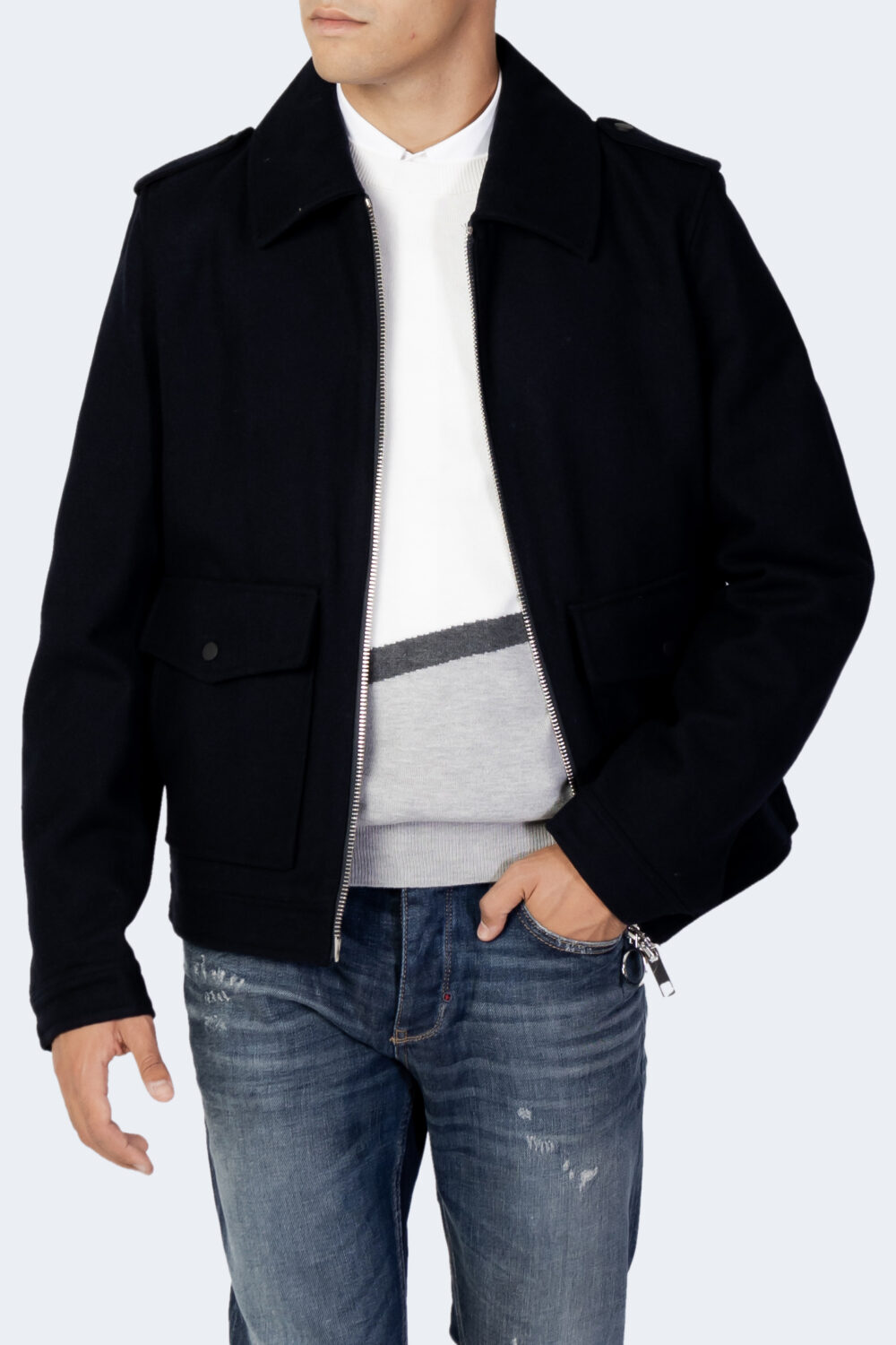 Cappotto Antony Morato SLIM FIT Blue scuro - Foto 5