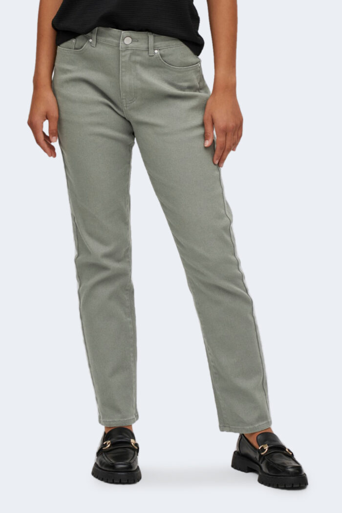 Jeans slim Vila Clothes VISTRAY RW JEANS COLOR DENIM – NOOS VERDE SALVIA – 98132
