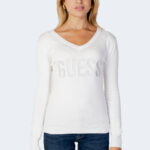 Maglia Guess PASCALE VN LS SWEATER Panna - Foto 5