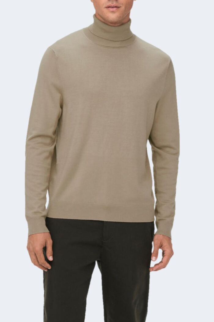 Dolcevita Only & Sons ONSWYLER LIFE ROLL NECK KNIT NOOS Beige – 91289